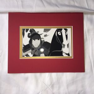 Mulan Warrior glossy art matted animated horse
